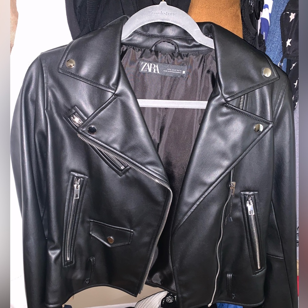 Zara leather jacket